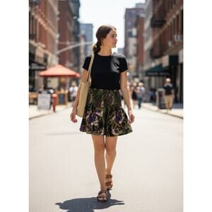 Free People Leave A Trace Floral Flouncy Mini Skirt | Size S